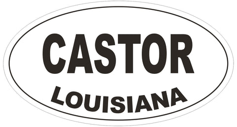 Castor Louisiana Oval Bumper Sticker or Helmet Sticker D3796