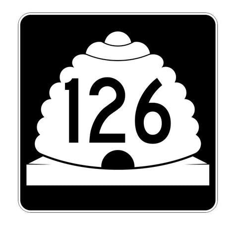 Utah State Highway 126 Sticker Decal R5451 Highway Route Sign