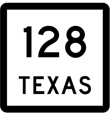 Texas State Highway 128 Sticker Decal R2428 Highway Sign - Winter Park Products