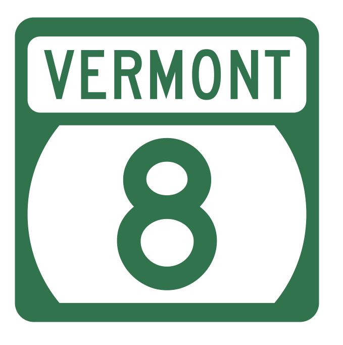 Vermont State Highway 8 Sticker Decal R5267 Highway Route Sign