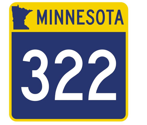 Minnesota State Highway 322 Sticker Decal R5040 Highway Route sign ...