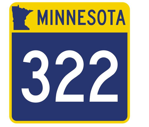 Minnesota State Highway 322 Sticker Decal R5040 Highway Route sign