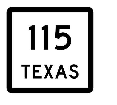Texas State Highway 115 Sticker Decal R2416 Highway Sign - Winter Park Products