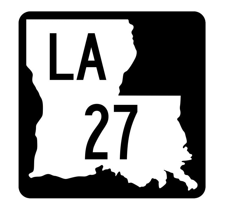 Louisiana State Highway 27 Sticker Decal R5754 Highway Route Sign