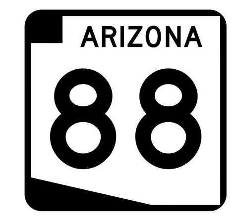 Arizona State Route 88 Sticker R2725 Highway Sign Road Sign