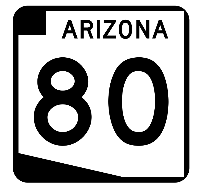 Arizona State Route 80 Sticker R2718 Highway Sign Road Sign