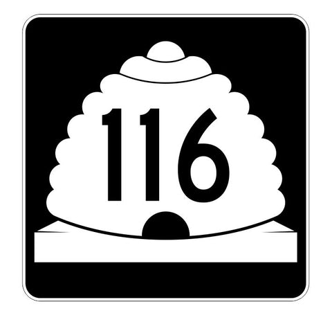 Utah State Highway 116 Sticker Decal R5442 Highway Route Sign