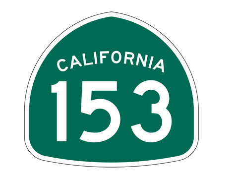 California State Route 153 Sticker Decal R1224 Highway Sign - Winter Park Products