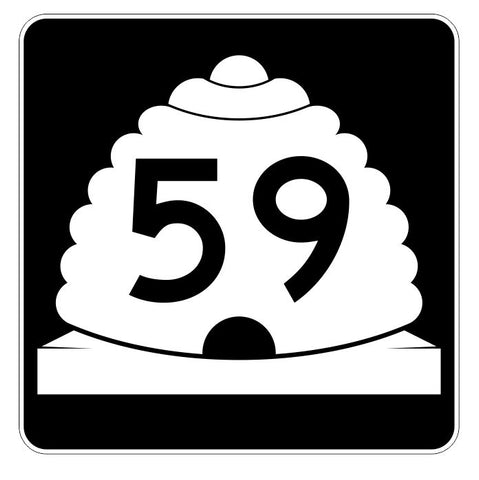 Utah State Highway 59 Sticker Decal R5361 Highway Route Sign