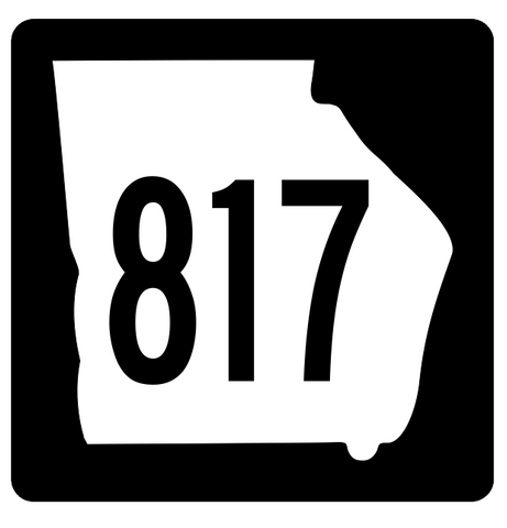 Georgia State Route 817 Sticker R4088 Highway Sign Road Sign Decal