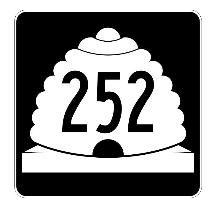 Utah State Highway 252 Sticker Decal R5527 Highway Route Sign