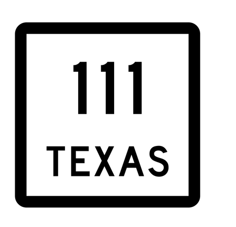 Texas State Highway 111 Sticker Decal R2412 Highway Sign - Winter Park Products
