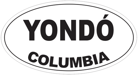 Yondo Columbia Oval Bumper Sticker or Helmet Sticker D4255