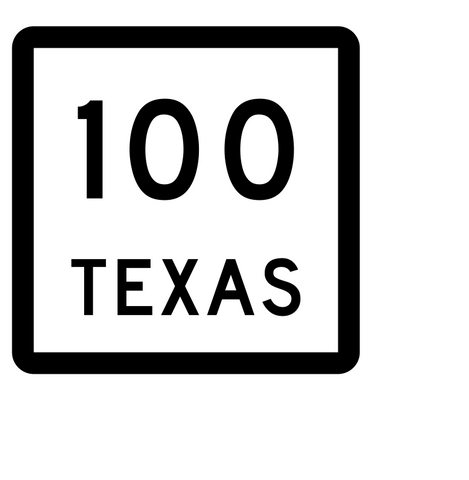 Texas State Highway 100 Sticker Decal R2401 Highway Sign - Winter Park Products