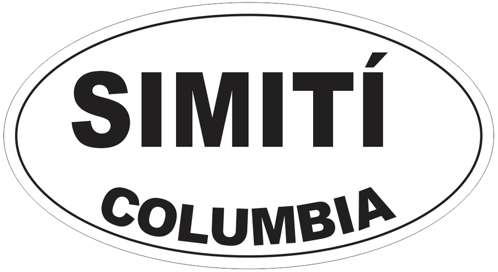 Simiti Columbia Oval Bumper Sticker or Helmet Sticker D4289