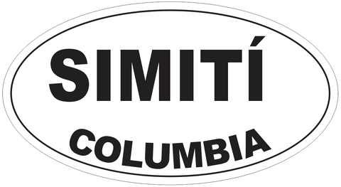 Simiti Columbia Oval Bumper Sticker or Helmet Sticker D4289
