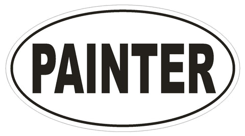 PAINTER Oval Bumper Sticker or Helmet Sticker D1917 Euro Oval - Winter Park Products