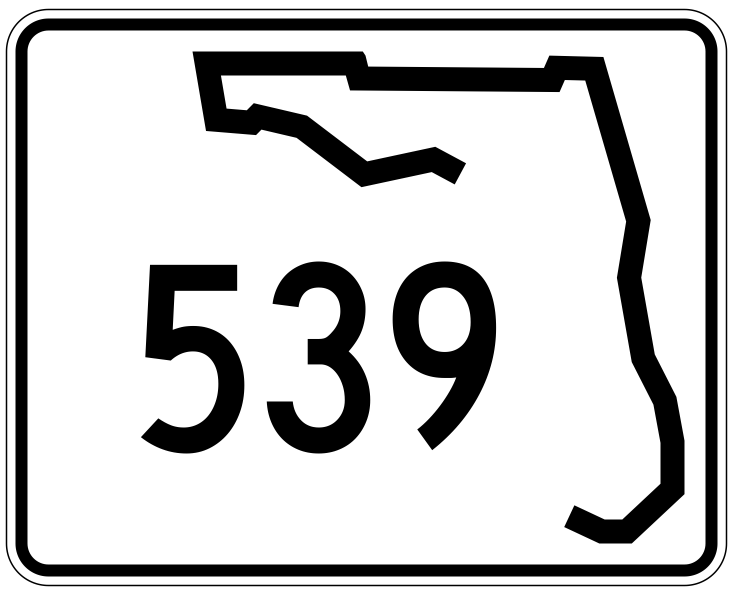 Florida State Road 539 Sticker Decal R1608 Highway Sign - Winter Park Products