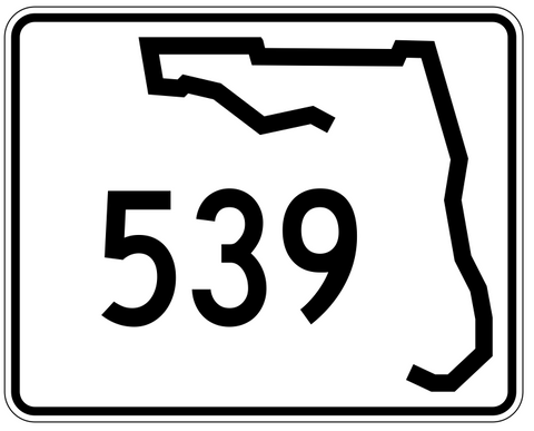 Florida State Road 539 Sticker Decal R1608 Highway Sign - Winter Park Products