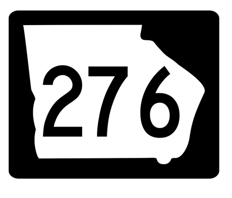 Georgia State Route 276 Sticker R3941 Highway Sign