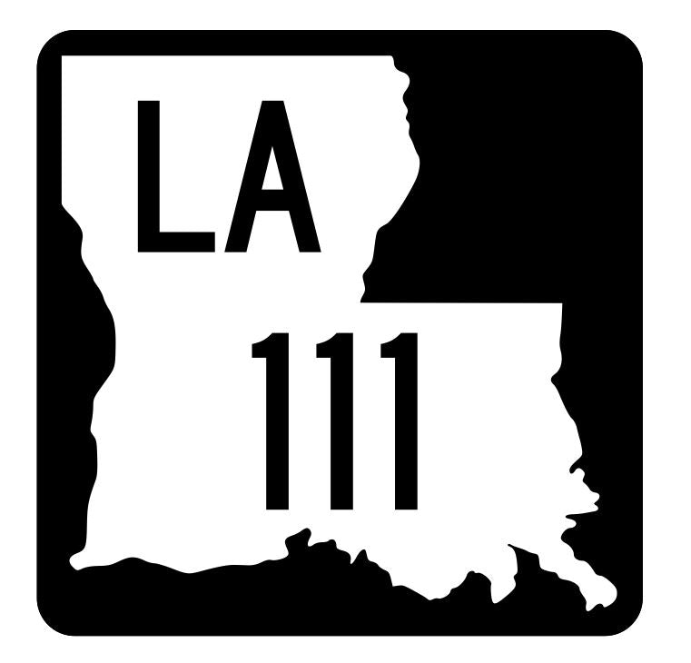 Louisiana State Highway 111 Sticker Decal R5827 Highway Route Sign
