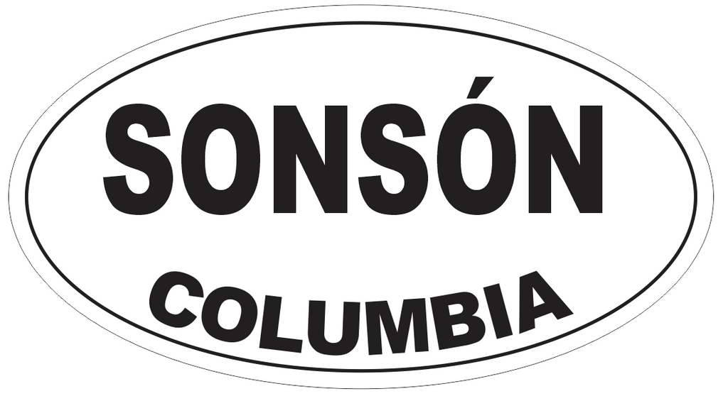 Sonson Columbia Oval Bumper Sticker or Helmet Sticker D4238