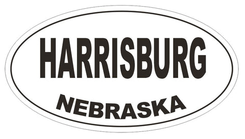 Harrisburg Village Oval Bumper Sticker or Helmet Sticker D5070 Oval