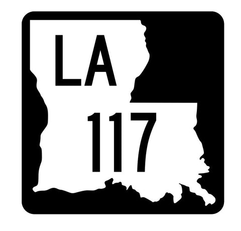 Louisiana State Highway 117 Sticker Decal R5833 Highway Route Sign