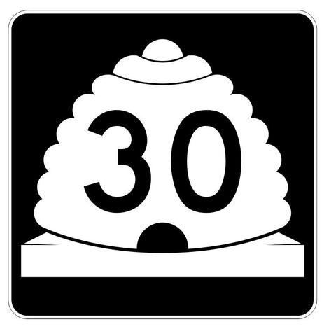Utah State Highway 30 Sticker Decal R5374 Highway Route Sign