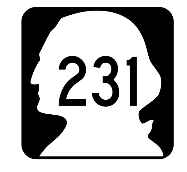 Washington State Route 231 Sticker R2870 Highway Sign Road Sign ...