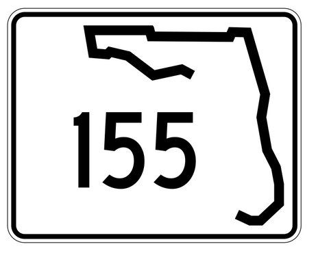 Florida State Road 155 Sticker Decal R1483 Highway Sign - Winter Park Products
