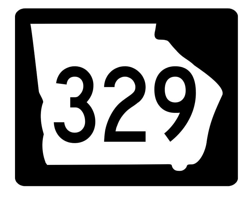 Georgia State Route 329 Sticker R3993 Highway Sign Road Sign Decal