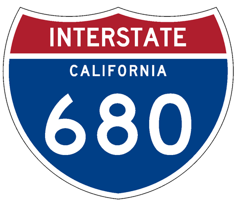 Interstate 680 Sticker Decal R1030 Highway Sign Road Sign California - Winter Park Products