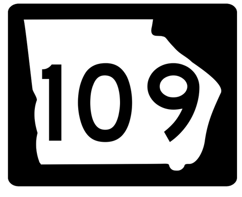 Georgia State Route 109 Sticker R3652 Highway Sign