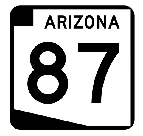 Arizona State Route 87 Sticker R2724 Highway Sign Road Sign