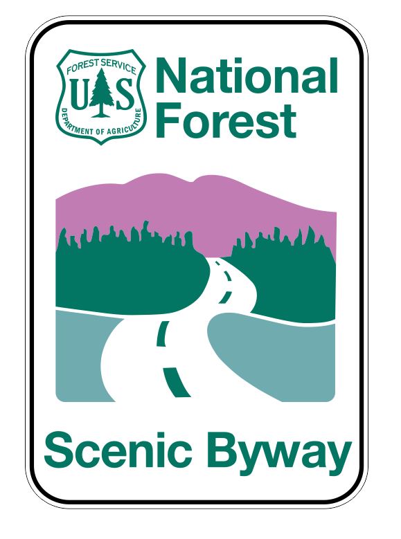 National Forest Scenic Byway Sticker R3375 Highway Sign