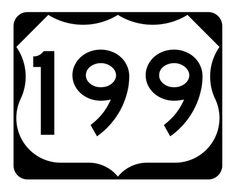 US Route 199 Sticker R2139 Highway Sign Road Sign - Winter Park Products