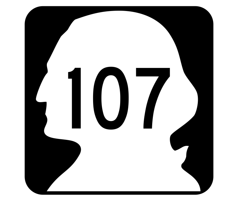 Washington State Route 107 Sticker R2811 Highway Sign Road Sign
