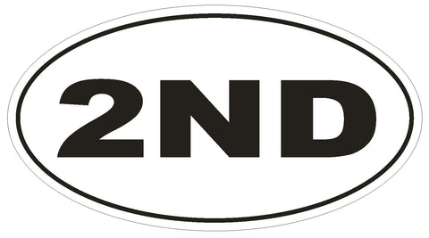 2ND Oval Bumper Sticker or Helmet Sticker D630 Euro Oval Second Amendment - Winter Park Products