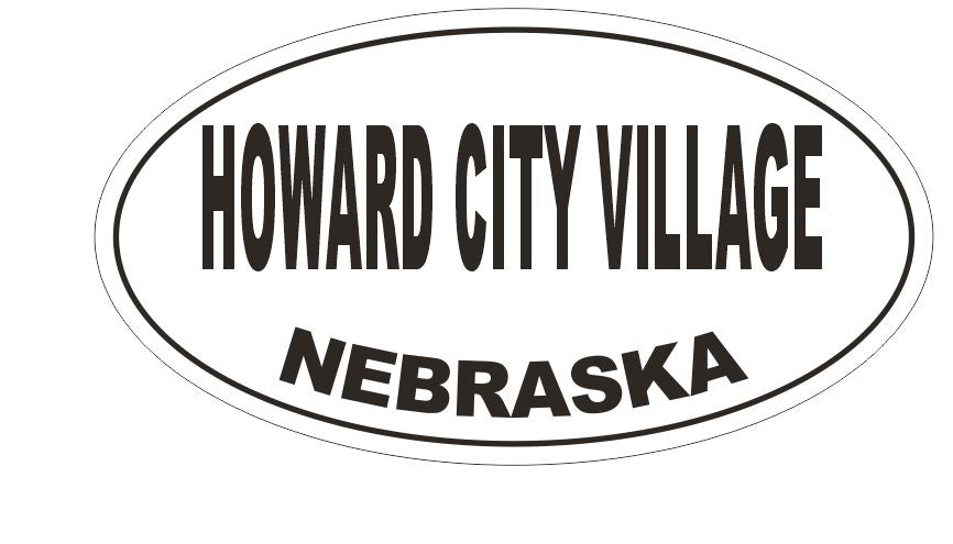 Howard City Village Oval Bumper Sticker or Helmet Sticker D5095 Oval