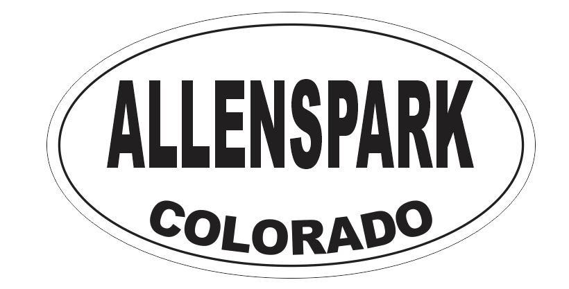 Allenspark Colorado Oval Bumper Sticker D7139 Euro Oval