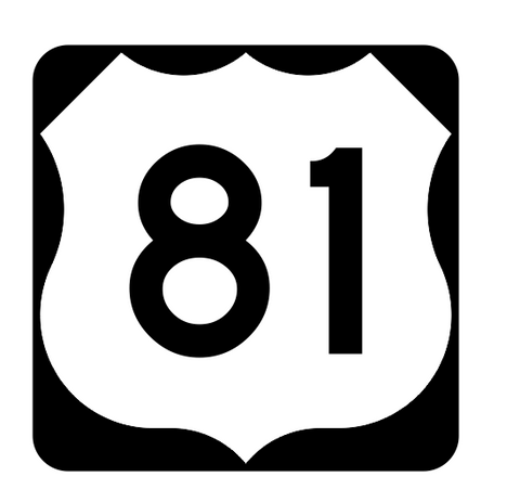 US Route 81 Sticker R1941 Highway Sign Road Sign - Winter Park Products