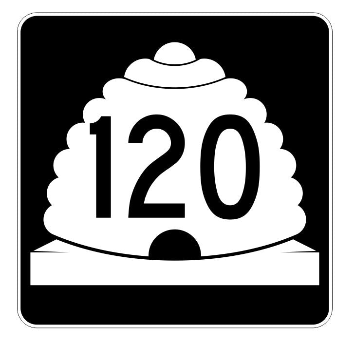 Utah State Highway 120 Sticker Decal R5445 Highway Route Sign