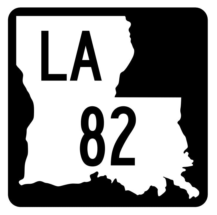 Louisiana State Highway 82 Sticker Decal R5800 Highway Route Sign