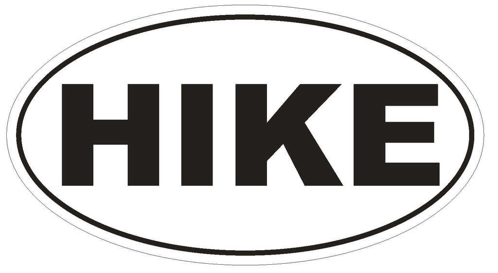 HIKE Oval Bumper Sticker or Helmet Sticker D507 Euro Oval Laptop Cellphone - Winter Park Products