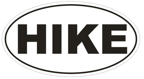 HIKE Oval Bumper Sticker or Helmet Sticker D507 Euro Oval Laptop Cellphone - Winter Park Products