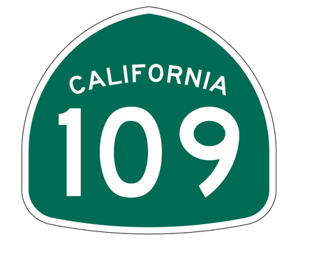 California State Route 109 Sticker Decal R1186 Highway Sign - Winter Park Products