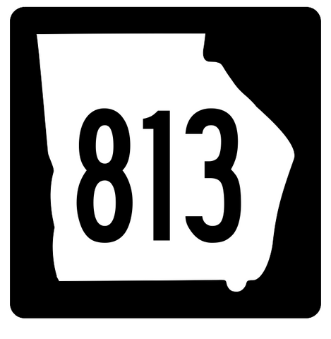 Georgia State Route 813 Sticker R4086 Highway Sign Road Sign Decal