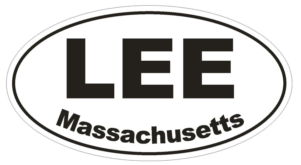 Lee Massachusetts Oval Bumper Sticker or Helmet Sticker D1173 - Winter Park Products