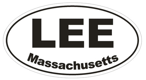 Lee Massachusetts Oval Bumper Sticker or Helmet Sticker D1173 - Winter Park Products